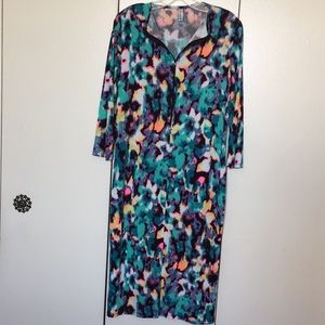 Auditions half zip multicolored bodycon dress